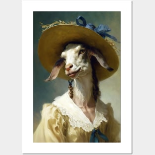 Nanny of the Fields - Classic Goat Portrait Posters and Art